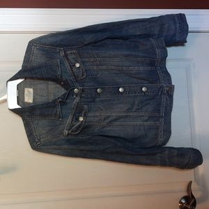 Sz XL J. Crew stone washed denim jacket
